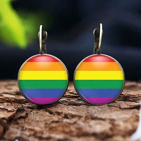 Lightweight  Rainbow Earrings NWOT - Picture 1 of 4